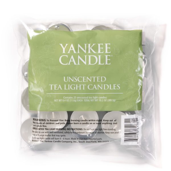 Unscented Tea Light Candles - Package of 25